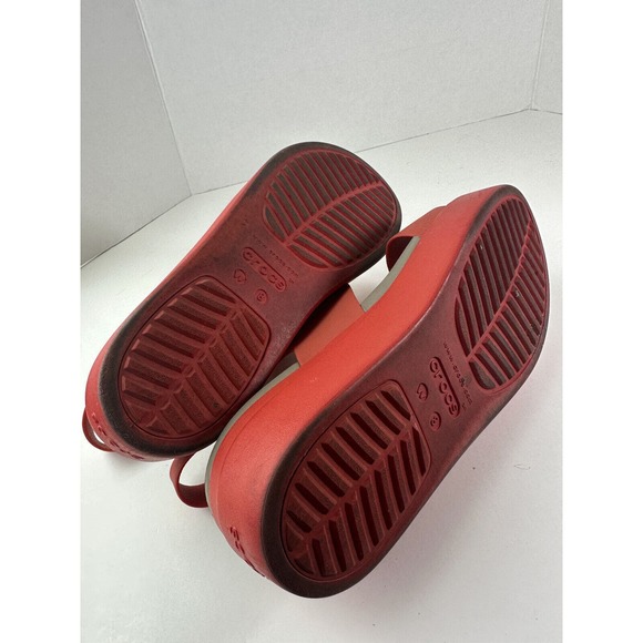 Crocs Brooklyn Low Wedge Platform Sandals Spicy Orange Women's Shoe Size 8 - Picture 9 of 11